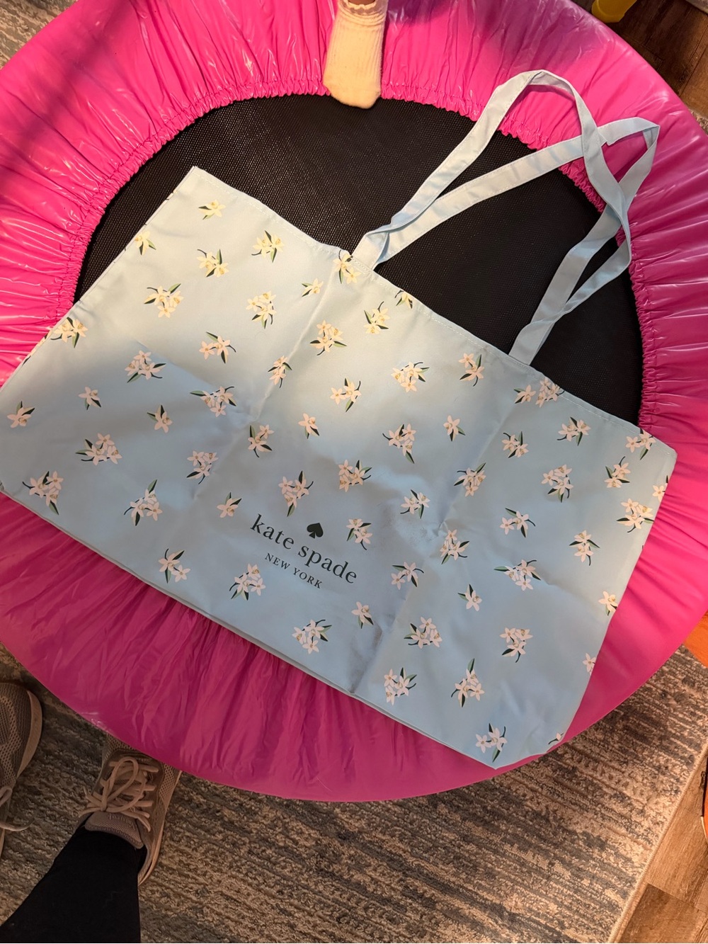 kate spade light blue floral tote